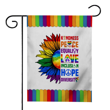 Gearhumans 3D LGBT Pride Kindness Peace Equality Custom Flag