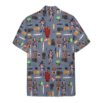 Gearhumans 3D Ghostbusters Team Hawaii Vibe Custom Hawaiian Shirt