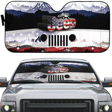 Gearhumans 3D Jeep American Flag Sunshade