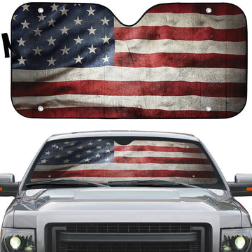 Gearhumans 3D American Flag Auto Sunshade