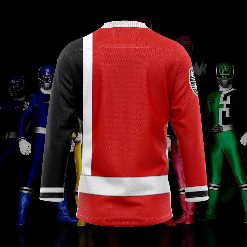 Power Rangers Zeo Red hockey jersey - USALast