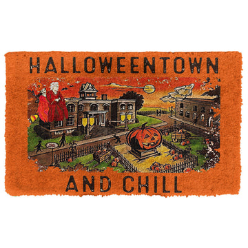Gearhumans 3D Halloweentown And Chill Custom Doormat