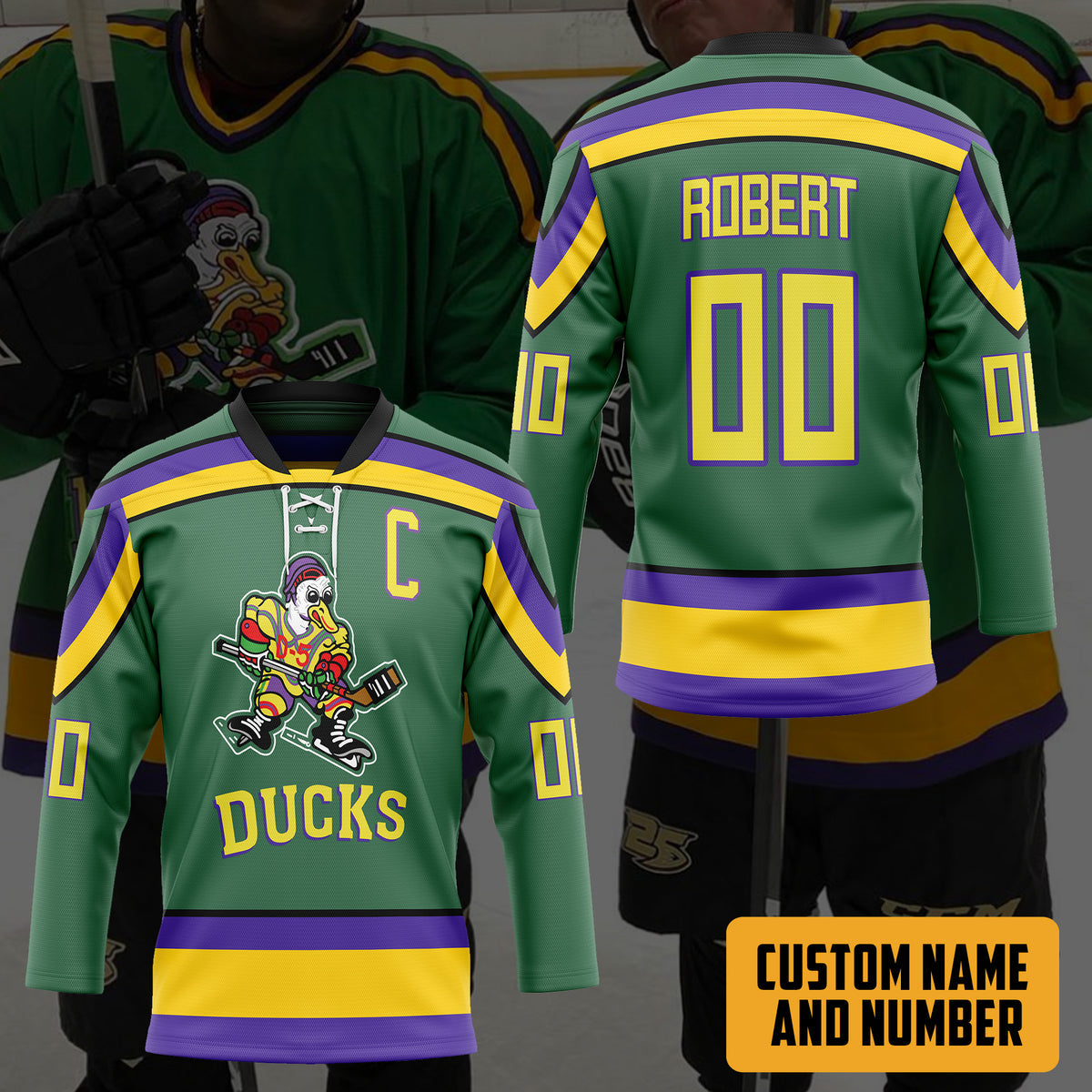 Ducks Custom Hockey Jersey