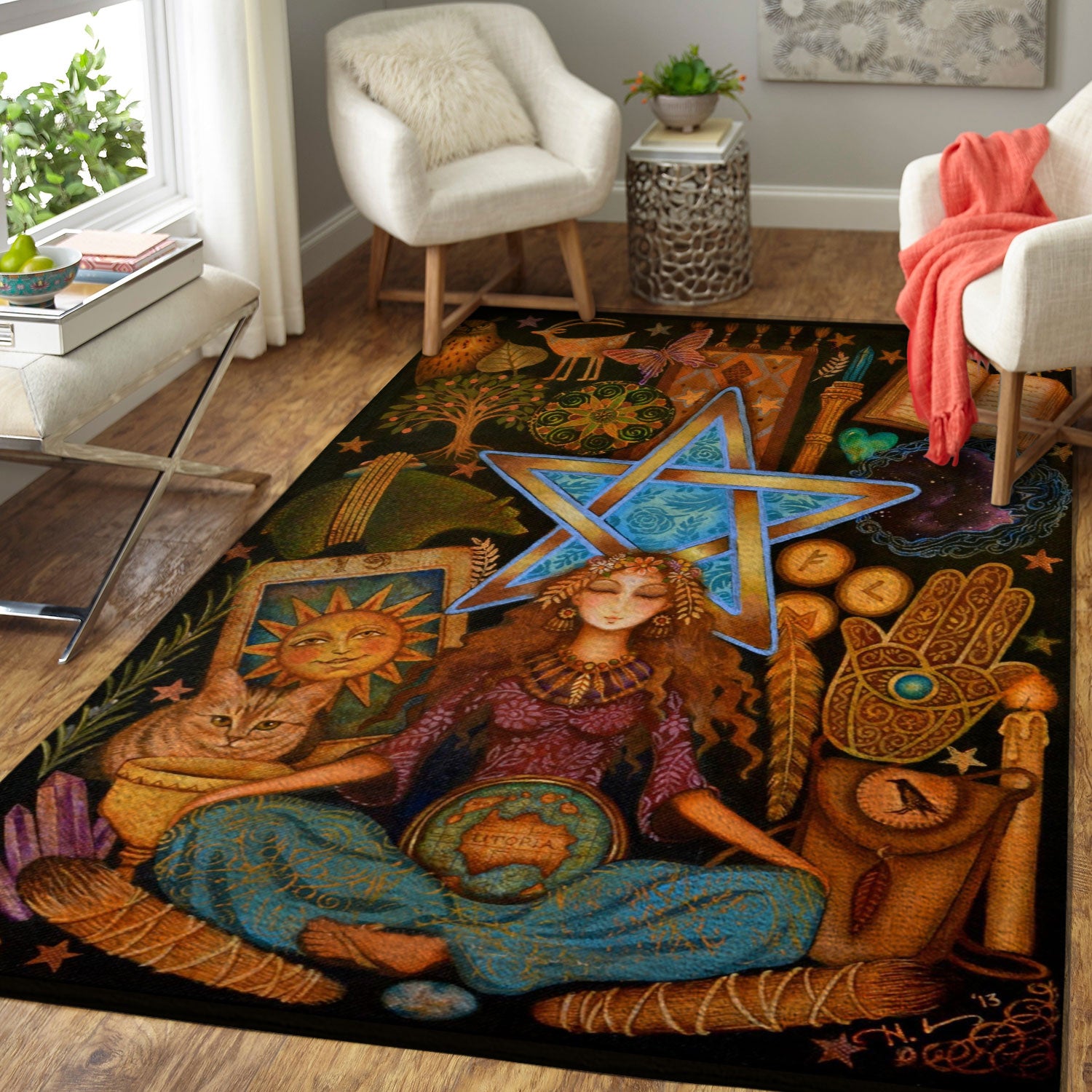 Wicca Rugs Gearhumans WICCA CAT RUG