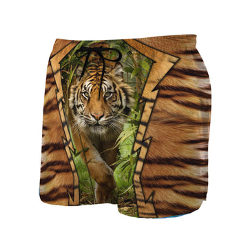 Gearhumans 3D Jungle Tiger Custom Beach Short