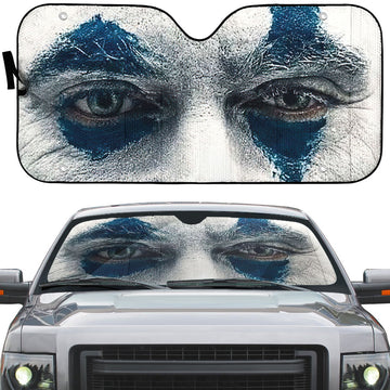 Gearhumans 3D Joker Face Paint Custom Car Auto Sunshade