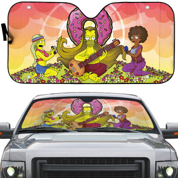 Gearhumans 3D Hippie Simpsons Custom Sunshade