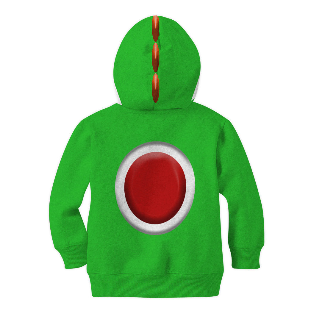 Gearhumans 3D Yoshi Costume Custom Kid Hoodie