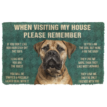 Gearhumans 3D When Visiting My House Please Remember Bullmastiffs Custom Doormat