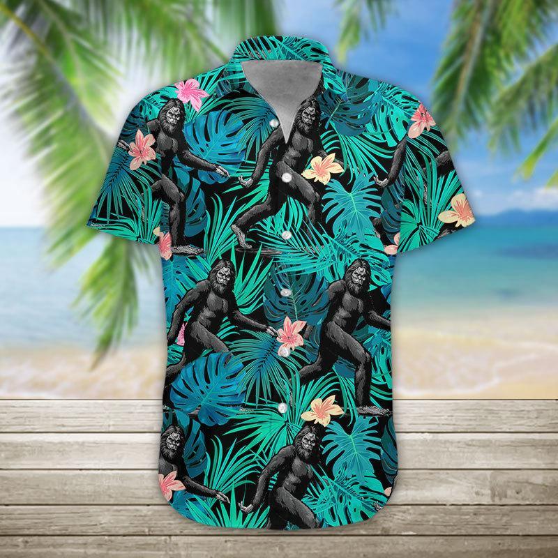 3D Bigfoot Hawaii Shirt hawaii Short Sleeve Shirt 