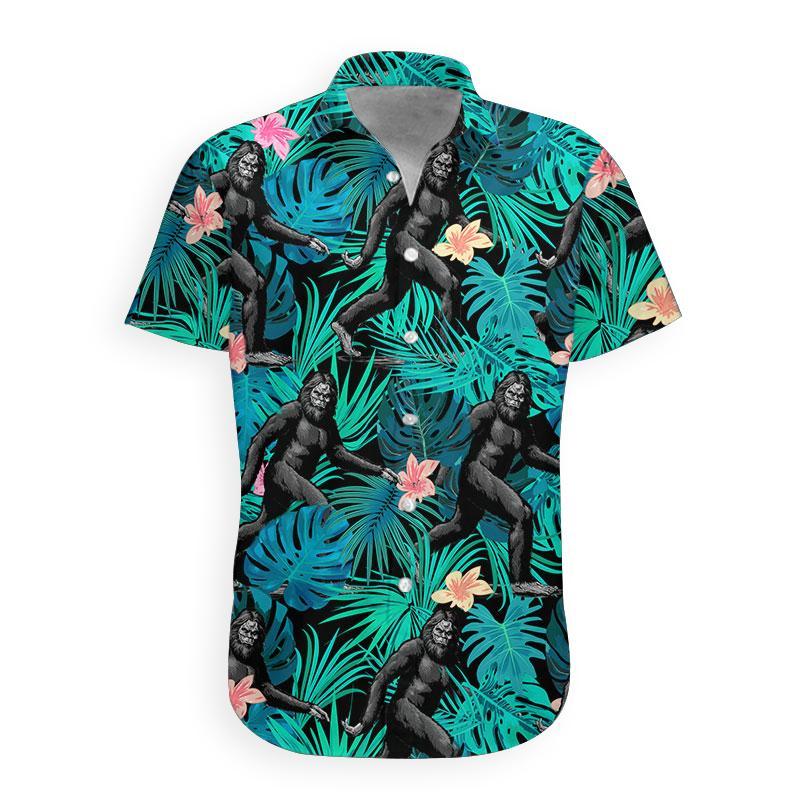 3D Bigfoot Hawaii Shirt hawaii Short Sleeve Shirt S 