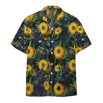 3D Black Cat Hawaii Shirt Custom Short Sleeve Shirt GV190220 Short Sleeve Shirt Short Sleeve Shirt S