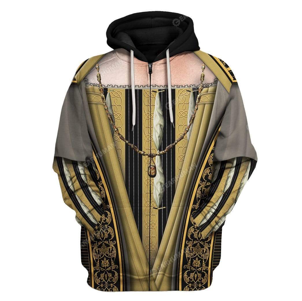 3D Full-Print Francis I Of France Apparel HD-AT04111901 3D Custom Fleece Hoodies Zip Hoodie S 