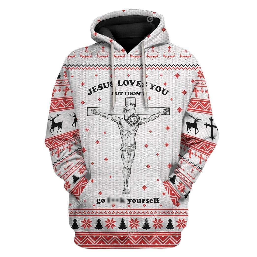 3D Full-Print Ugly Jesus Apparel HD-AT04111903 3D Custom Fleece Hoodies Hoodie S 