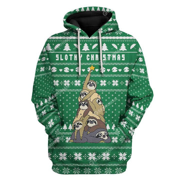 Gearhumans 3D Full-Print Ugly Slothy Christmas Apparel