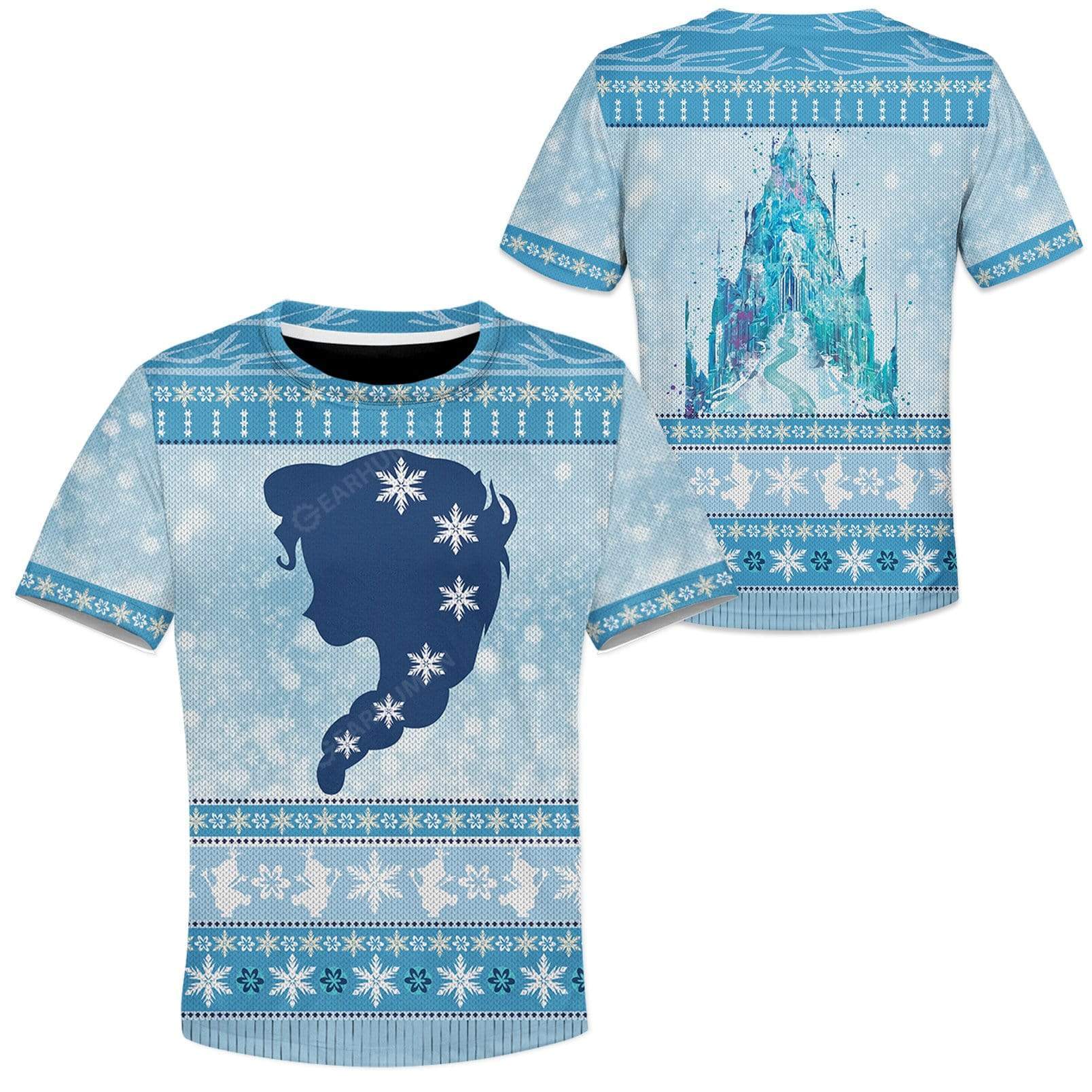 3D Kid Full-Print Ugly Elsa Apparel HD-DT04111913K Kid 3D Apparel 