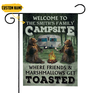 Gearhumans 3D Welcome To Campsite Custom Name Flag