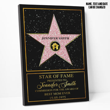 Gearhuman 3D Parents Day Star Of Fame Custom Name Custom Text Canvas