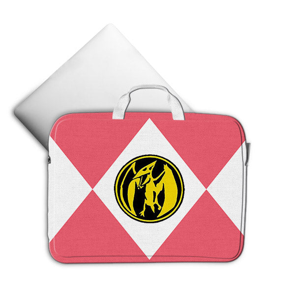 Gearhumans 3D Pink Mighty Morphin Power Ranger Custom Laptop Bag
