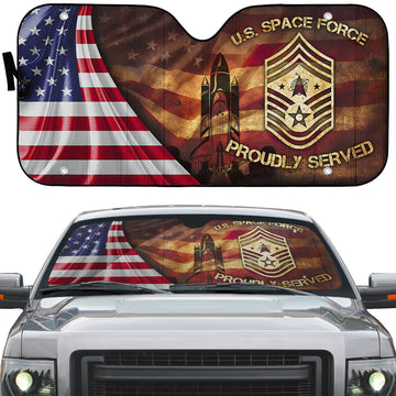 Gearhumans 3D US Space Force Auto Sun Shade