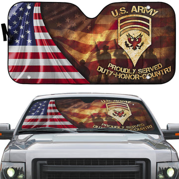 Gearhumans 3D US Veteran 3D Auto Sun Shade