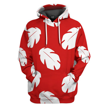 Gearhumans 3D Lilo Hawaiian Floral Leaves Custom Tshirt Hoodie Apparel