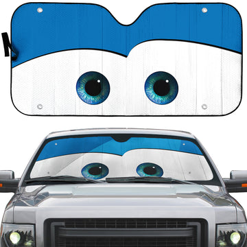 Gearhumans 3D Blue Auto Sun Shade