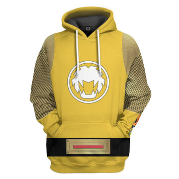 Gearhumans 3D The Yellow Wind Rangers Ninja Storm Custom Tshirt Hoodie Apparel