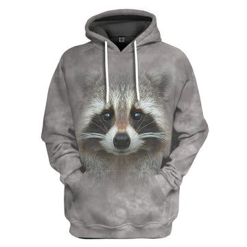 Gearhumans 3D Raccoon Custom Tshirt Hoodie Apparel