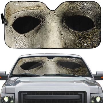 Gearhumans 3D Halloween Michael Myers Mask Custom Car Auto Sunshade