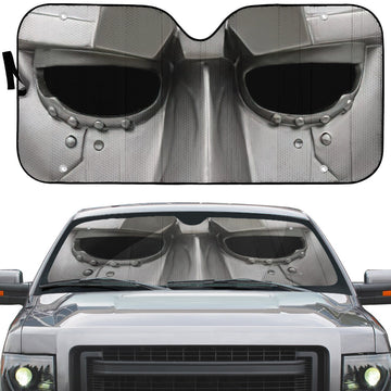 Gearhumans 3D FF Dr Doom Mask Skull Custom Car Auto Sunshade
