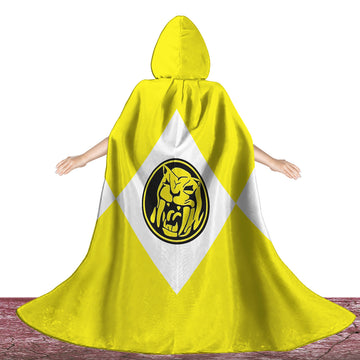 Gearhumans 3D Yellow Ranger Custom Hooded Cloak