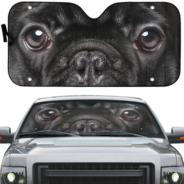 Gearhuman 3D French Bulldog Eyes Custom Car Auto Sunshade