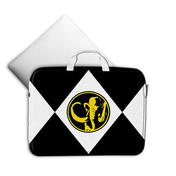 Gearhumans 3D Black Mighty Morphin Power Ranger Custom Laptop Bag