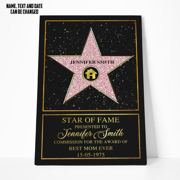 Gearhuman 3D Parents Day Star Of Fame Custom Name Custom Text Canvas