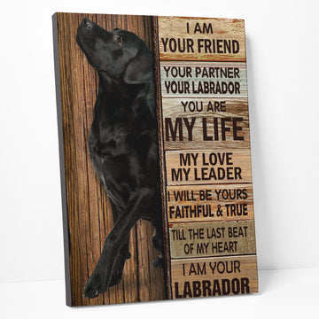 Gearhumans 3D I Am Your Friend Labrador Retriever Custom Canvas