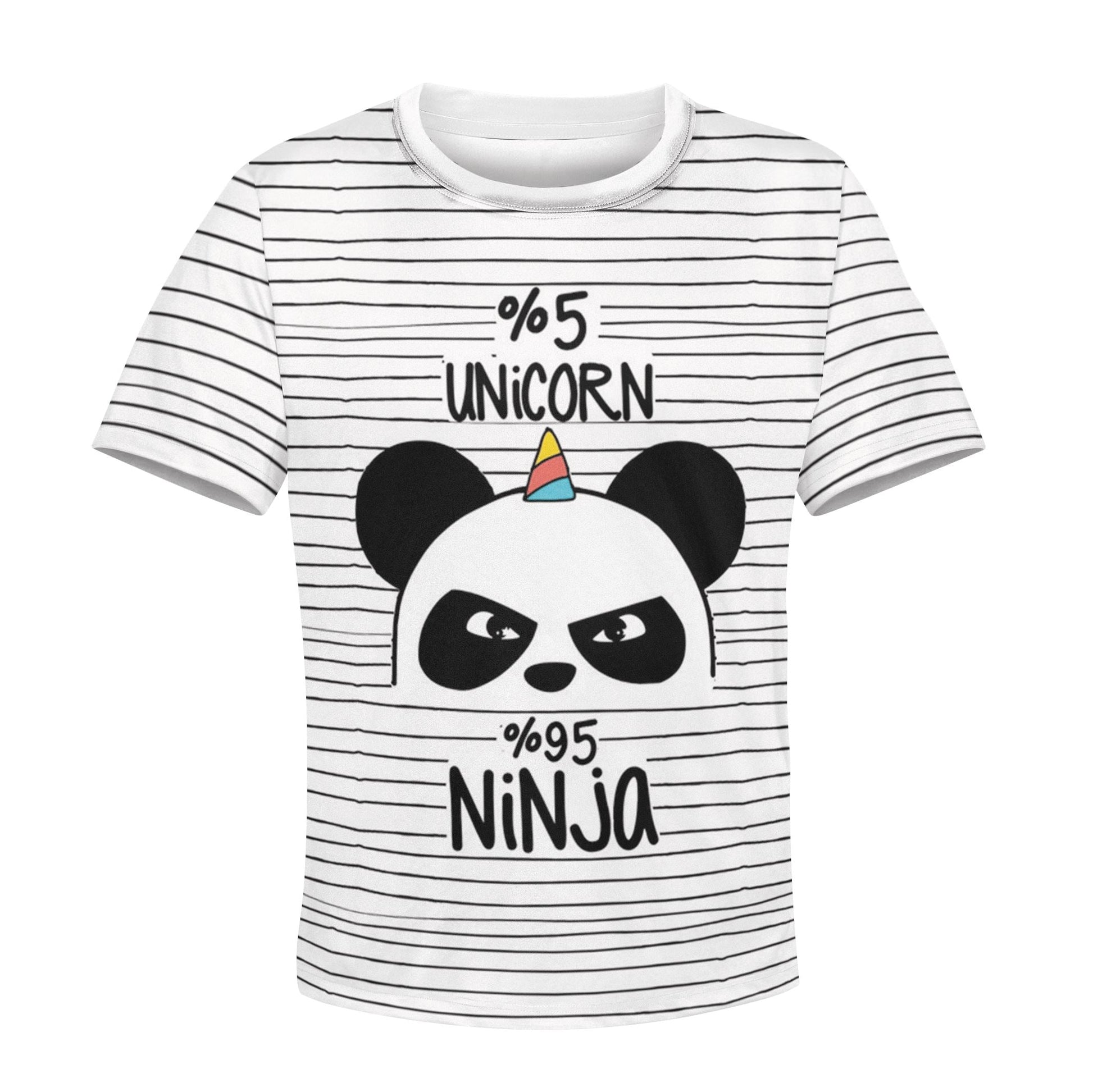 5% Unicorn 95% Ninja Custom Hoodies T-shirt Apparel HD-UNI110112K kid 3D apparel Kid T-Shirt XS 