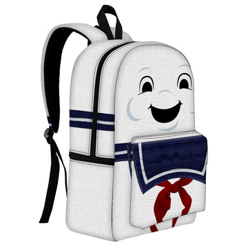 Gearhumans 3D Ghostbuster Stay Puft Marshmallow Man Custom Backpack