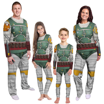 Gearhumans 3D Star Wars Boba Fett Custom Family Pyjamas
