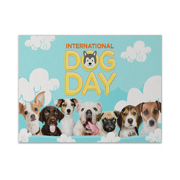 Gearhumans 3D International Dog Day Custom Canvas