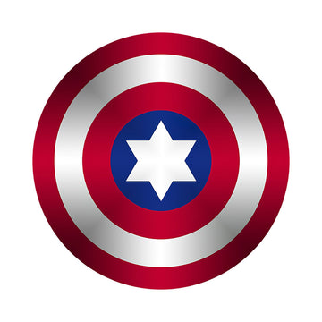 Gearhumans 3D Captain America Shield Custom Round Rug