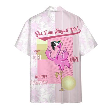 Gearhumans 3D Yes I Am Fabulous Flamingo Birthday Month Birthday Custom Text Hawaii Shirt