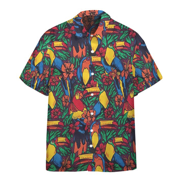 Gearhumans 3D Parrots And Toucans Ace Ventura Pet Detective Custom Hawaii Shirt