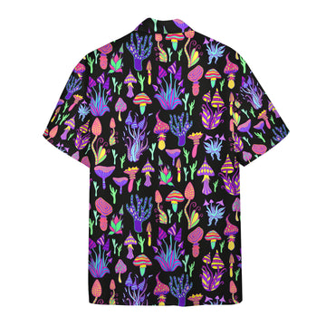 Gearhumans 3D Trippy Shrooms Hippie Fashion Custom Hawaii Shirt