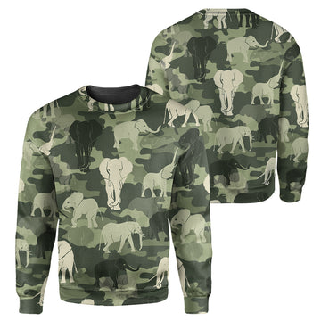 Gearhumans Camo Elephant - 3D All Over Printed Shirt