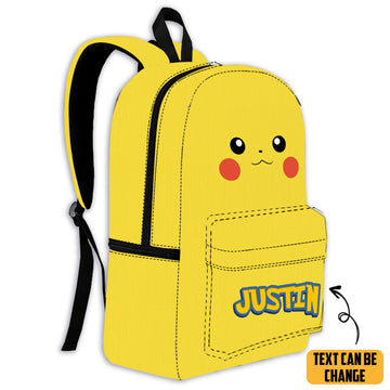 Gearhumans 3D PKM Pikachu Custom Name Backpack