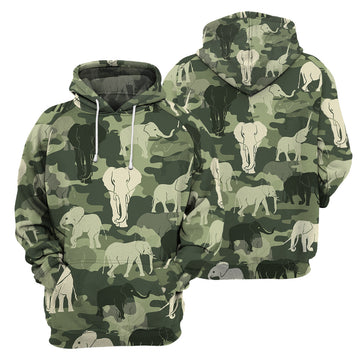 Gearhumans Camo Elephant - 3D All Over Printed Shirt