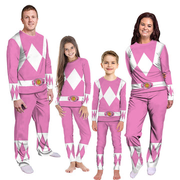 Gearhumans 3D Mighty Morphins Power Ranger Pink Custom Family Pajamas