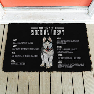 Gearrhumans 3D Anatomy Of A Siberian Husky Custom Doormat