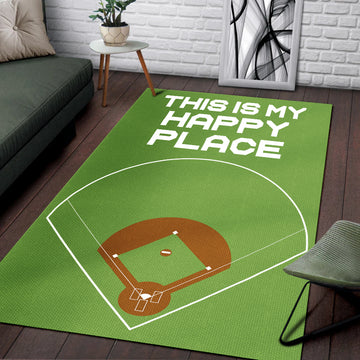 Gearhumans This Is My Happy Place - Softball Rug